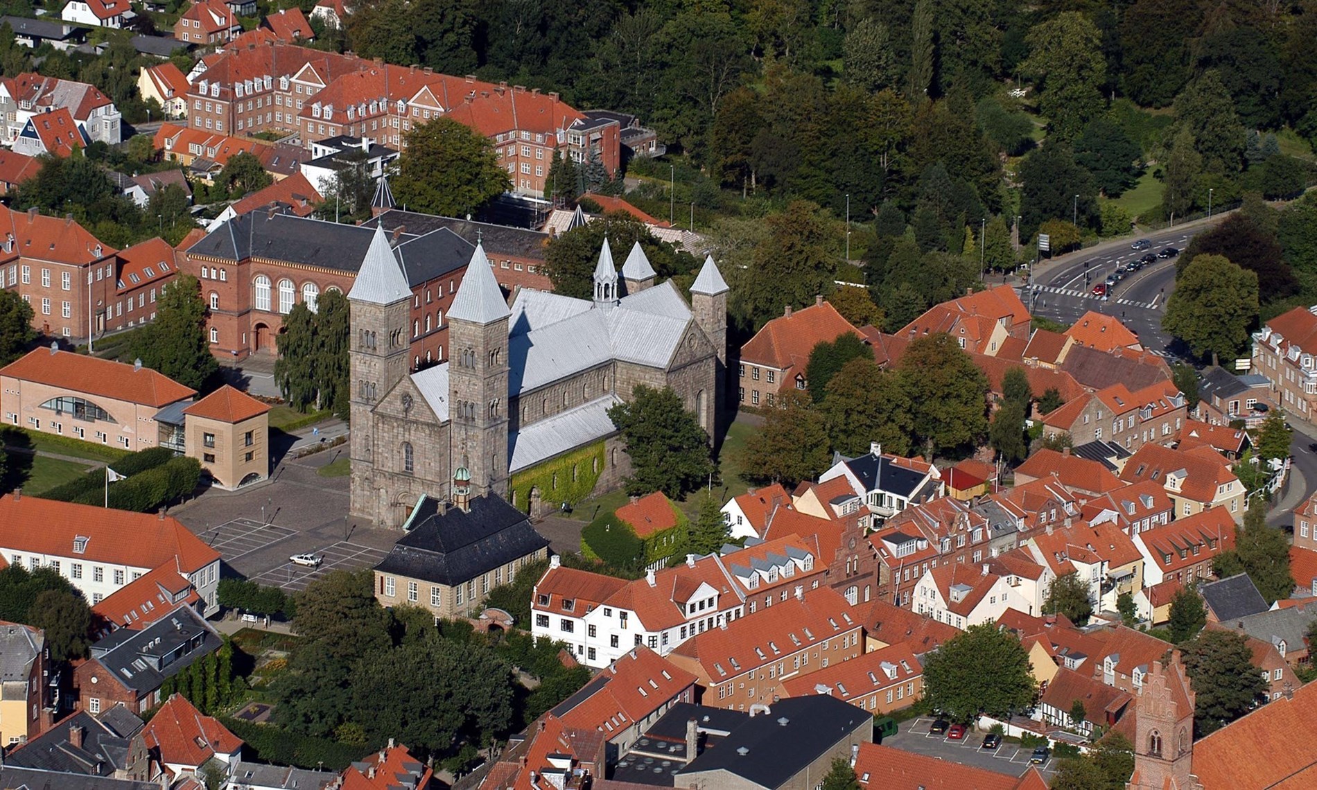 Luftfoto af Viborg Domkirke